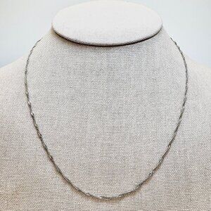 VTG 18k Gold Plated Twist Curb Link Chain Necklace Size 18" Adjustable Length